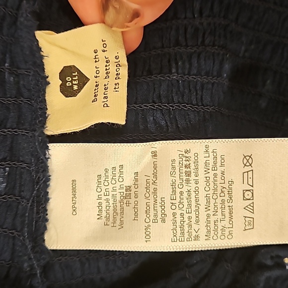 💕MADEWELL💕 Lucille Balloon Sleeve Smocked Top ~ Classic Indigo XL NWT - Picture 12 of 13